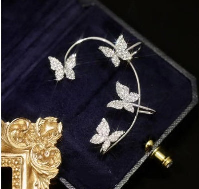 Fashion Earring Butterfly Ear Clip And Ear Hook Jewelry - Bests Sale