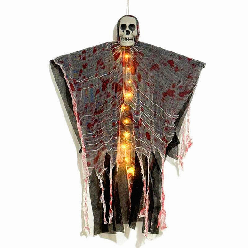 Halloween Decoration Blood-dyed Luminous Skull Hanging Ghost Outdoor Ornaments Coffee Jasper