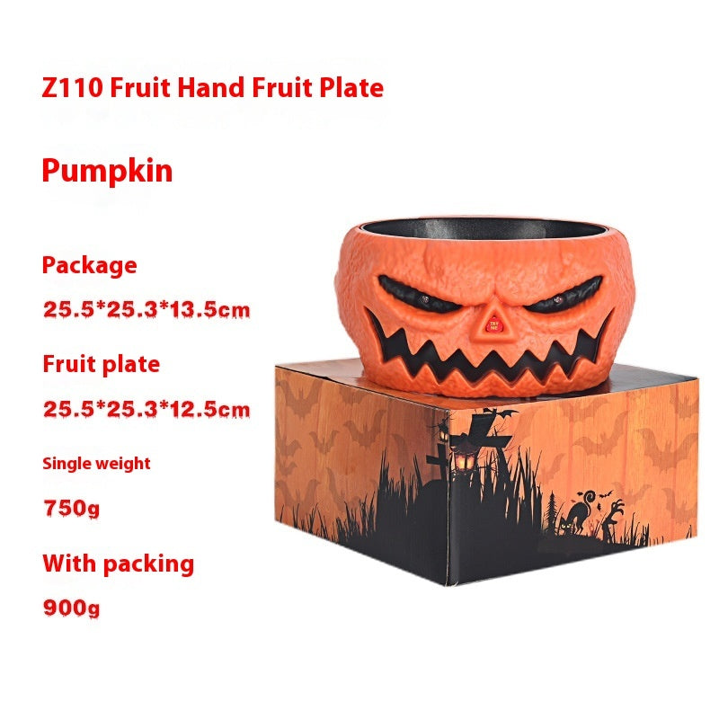 Halloween Candy Bowl Plastic Pumpkin Bowl With Motion Activated Hand, Halloween Serving Dishes Battery Operated Halloween Pumpkins Bowl For Trick-or-Treaters Party Bests Sale