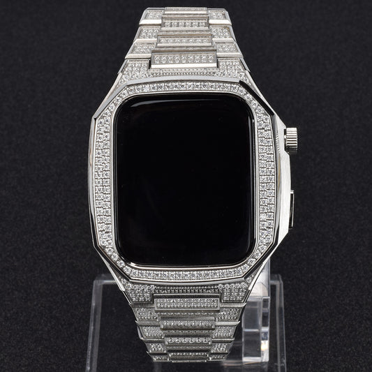 Stainless Steel Full Diamond Modified Watch Protective Case - Bests Sale