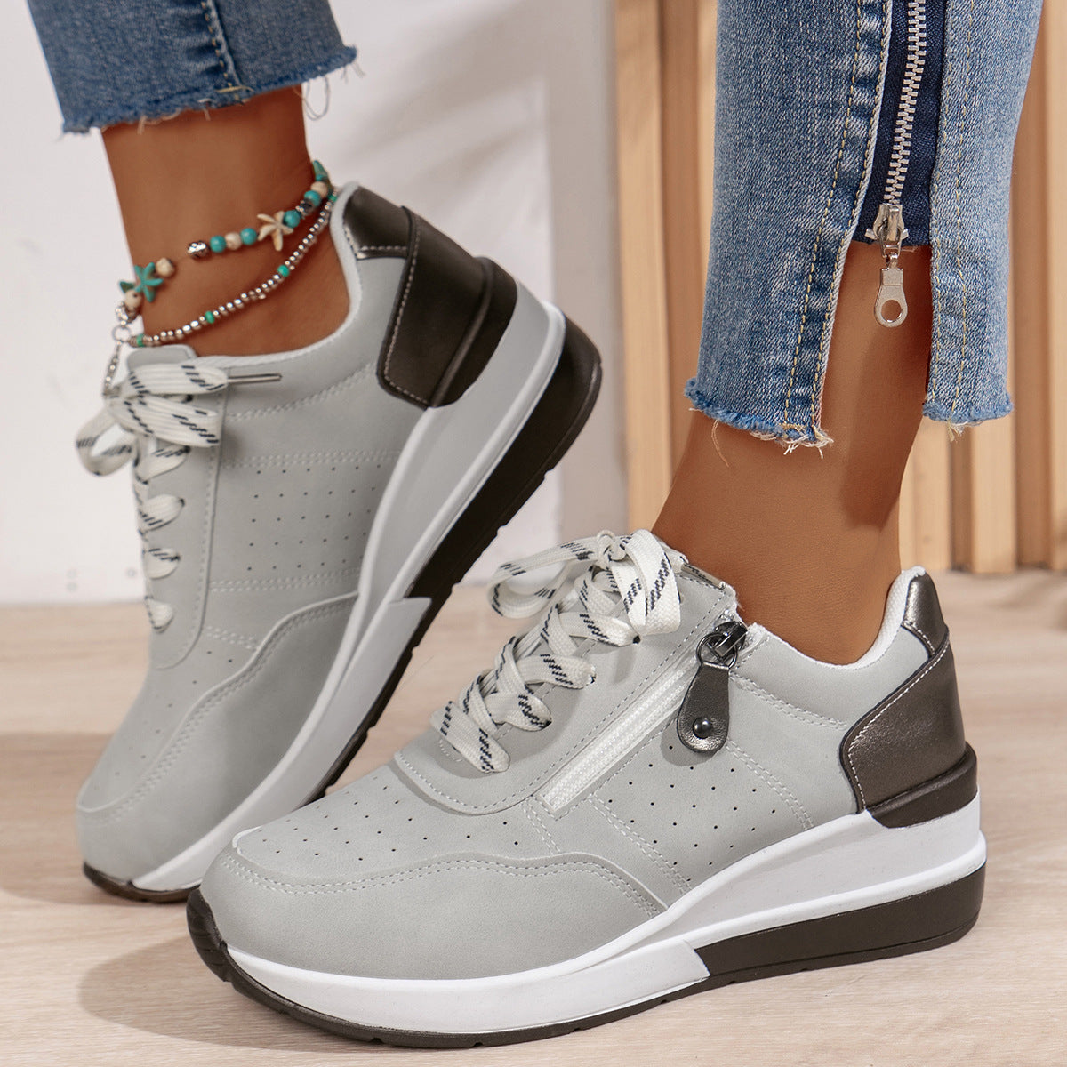 Casual Fashion All-matching Plus Size Sneakers - Bests Sale