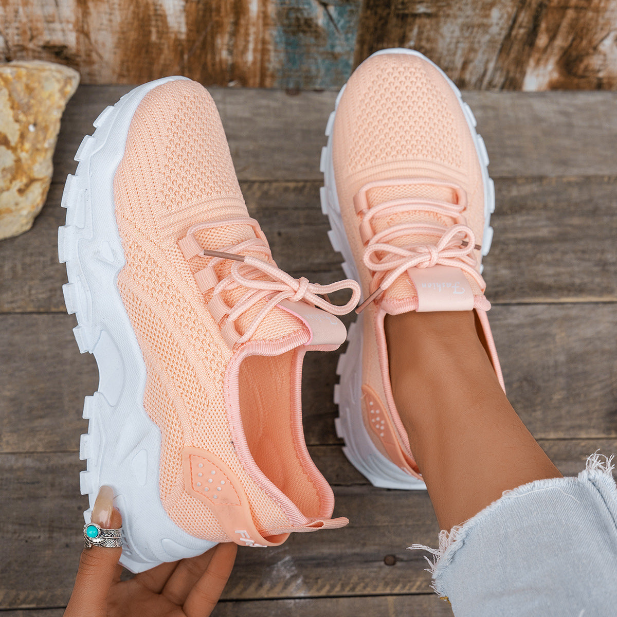 Flyknit Mesh Women's Thin Breathable Sports Casual Shoes - Bests Sale