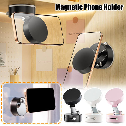 Foldable Magnetic Vacuum Car Phone Holder Foldable Suction Cup With Suction Cup Hands-Free Navigation For Smart Phone Coffee Jasper