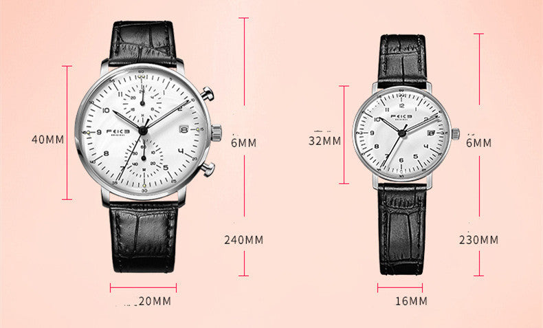 Men's And Women's Fashion Simple Waterproof Belt Watch - Bests Sale
