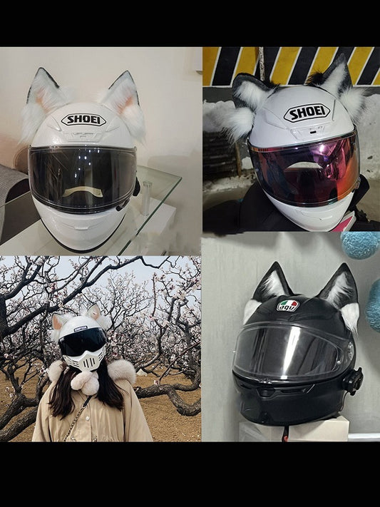 Helmet Ornaments Cat Ears Beast Ears Motorcycle Electric Bike Female - Bests Sale