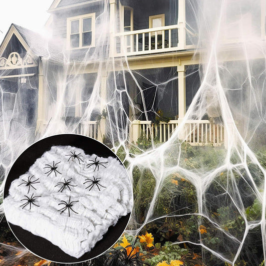 Halloween Decoration Cotton Spider Web Atmosphere Layout Props Coffee Jasper