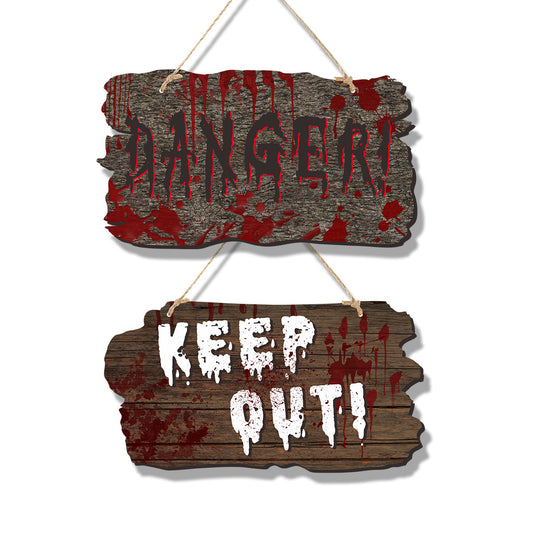 Imitation Wooden Doorplate Ghost Festival Haunted House Horror Atmosphere Decoration - Bests Sale