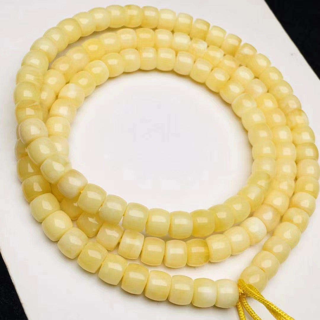 Natural Beeswax Straight Cut Buddha Beads Chicken Oil Crafts Accessories - Bests Sale