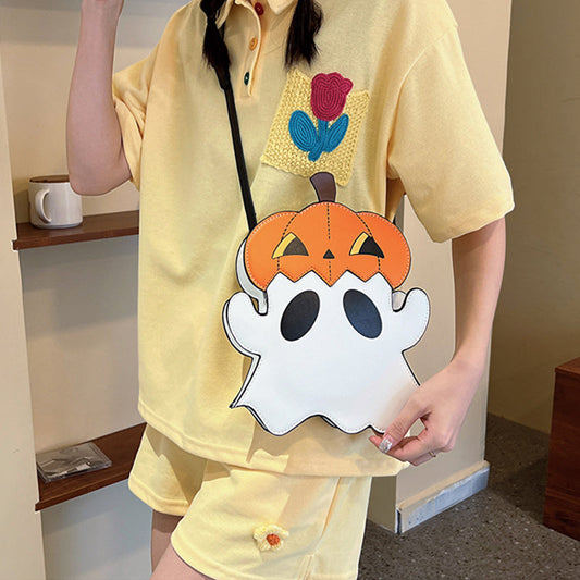 Halloween Shouder Bags Creative 3D Cartoon Pumpkin Ghost Design Cute Bags Women Cell Phone Purses Novelty Personalized Candy Crossbody Bags Bests Sale