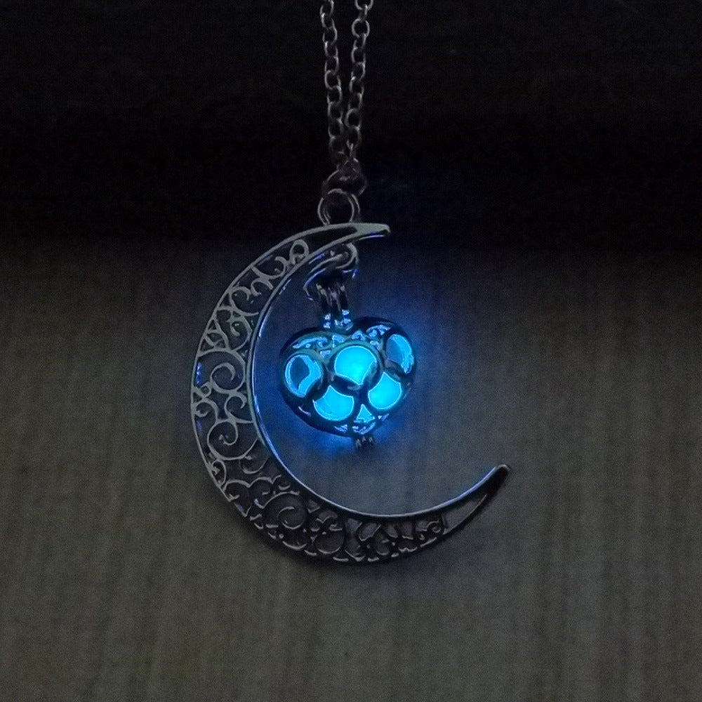Glowing Pendant Necklaces Silver Plated Chain Necklaces - Bests Sale