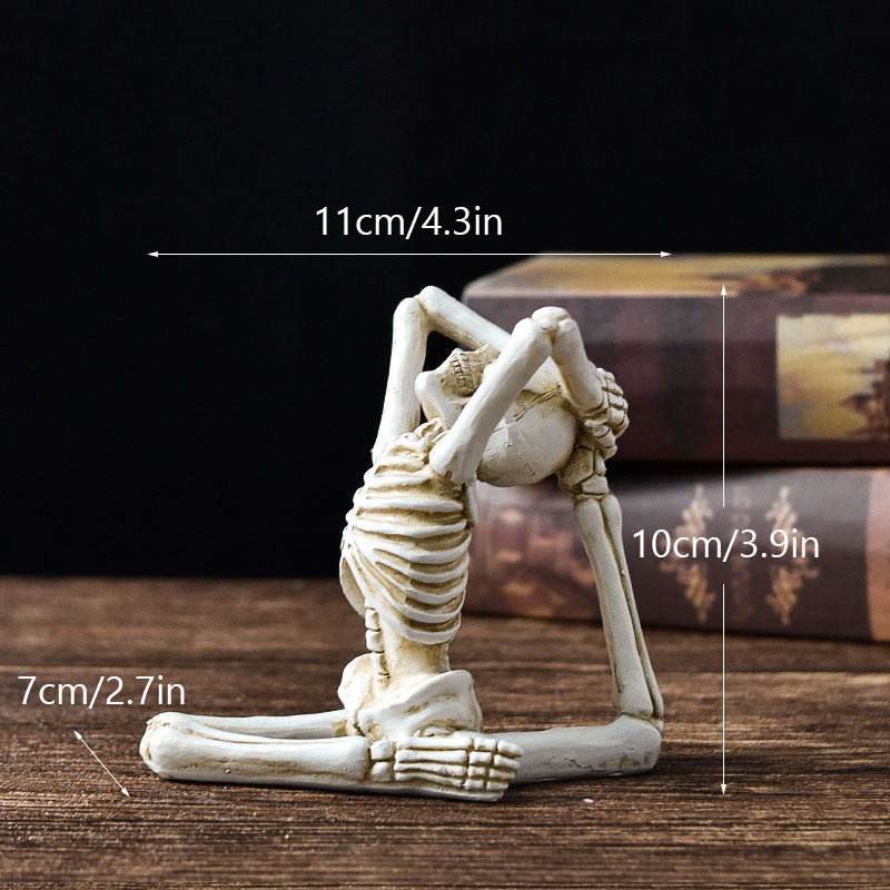 Halloween Horror Desktop Decoration Resin Ornaments Feature Modeling Yoga Skull Skeleton Bests Sale