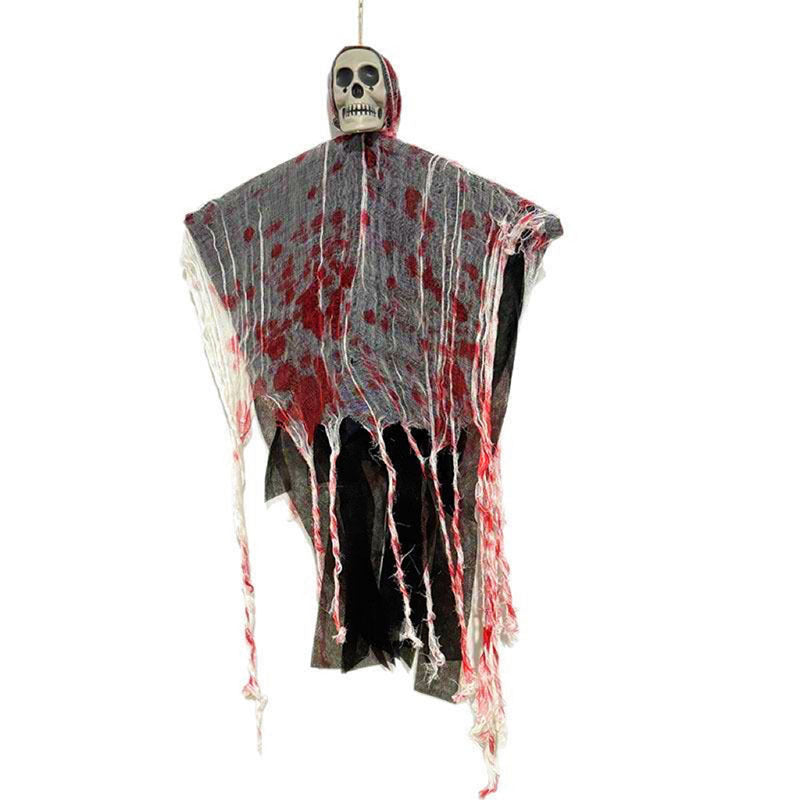 Halloween Decoration Blood-dyed Luminous Skull Hanging Ghost Outdoor Ornaments Coffee Jasper