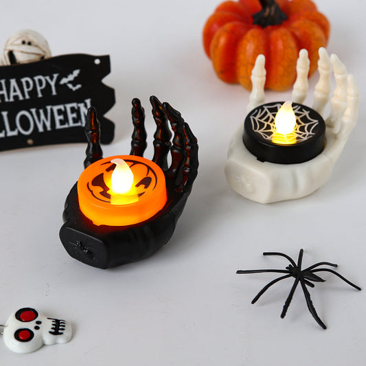 Halloween Small Night Lamp LED Electronic Luminous Decorative Palm Candle Light Bests Sale