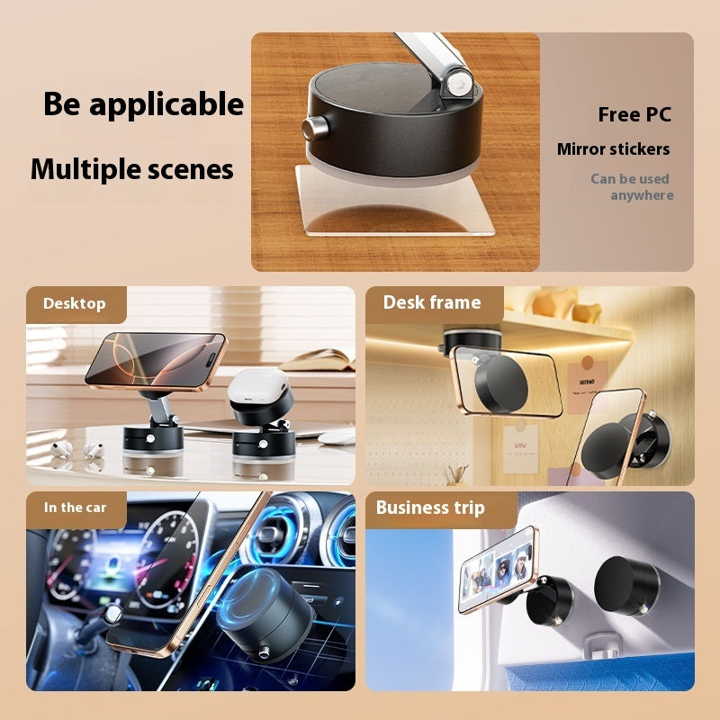 Foldable Magnetic Vacuum Car Phone Holder Foldable Suction Cup With Suction Cup Hands-Free Navigation For Smart Phone Coffee Jasper