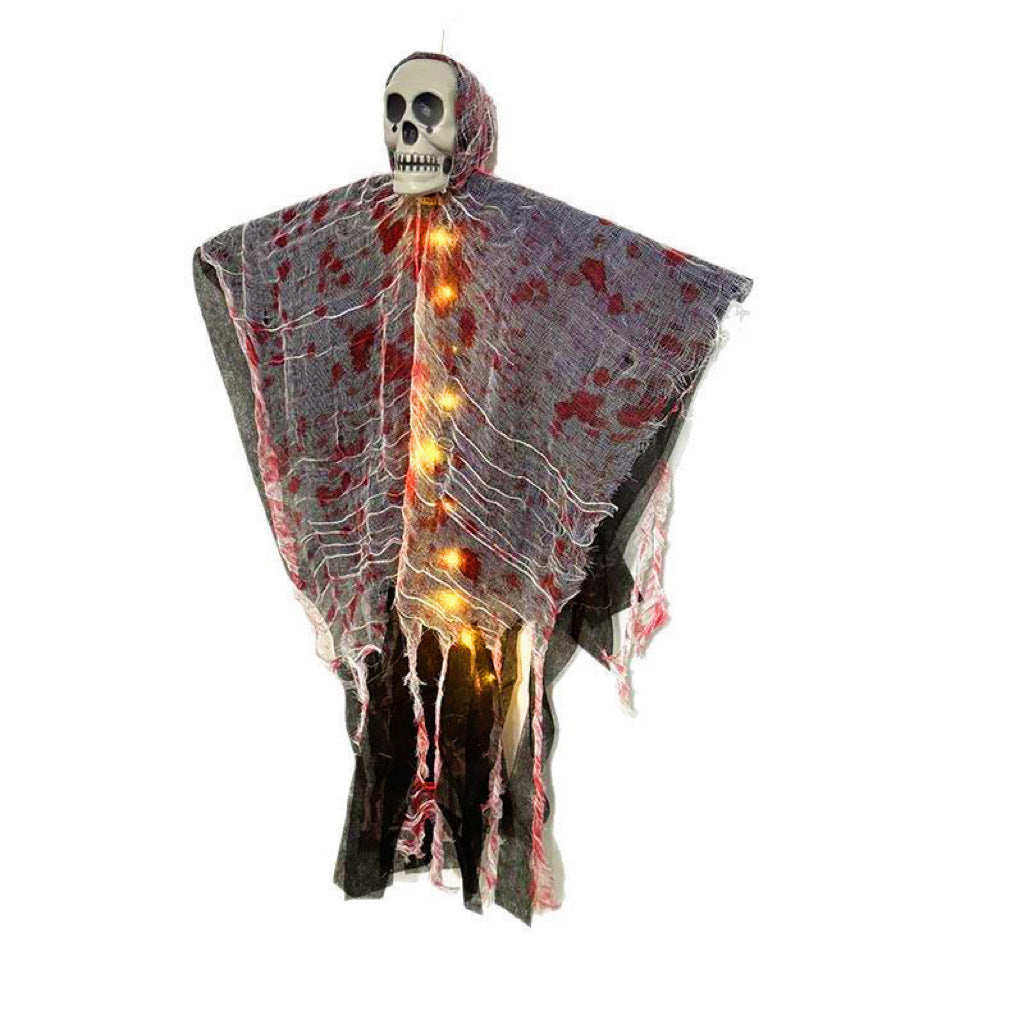 Halloween Decoration Blood-dyed Luminous Skull Hanging Ghost Outdoor Ornaments Coffee Jasper