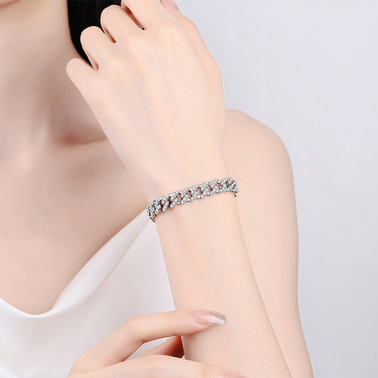 Cuban Link Chain Moissanite Bracelet - Bests Sale