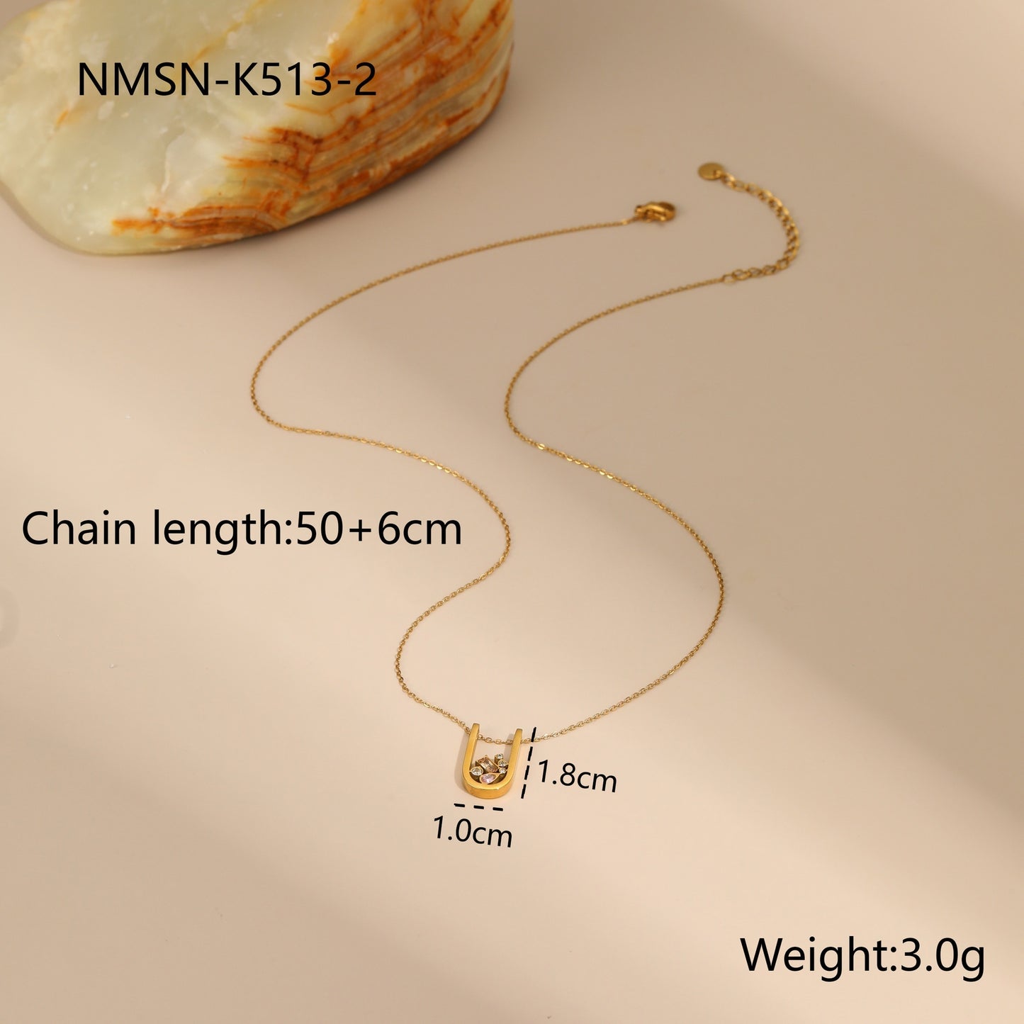 Geometric Color Zircon Necklace Gold Plated Design Sense Earrings Ring Ornament Suit - Bests Sale