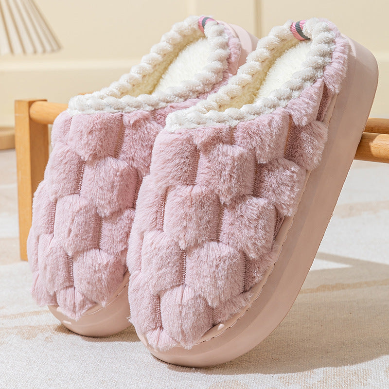 Women's Indoor Non-slip Thick Bottom And Warm Keeping Cotton Slippers - Bests Sale