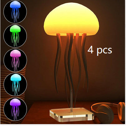 Jellyfish Mood Lamp LED Jellyfish Night Light Portable Jellyfish Lamp Jellyfish Decorations Smart Table Lamp For Bedside Desk Coffee Jasper