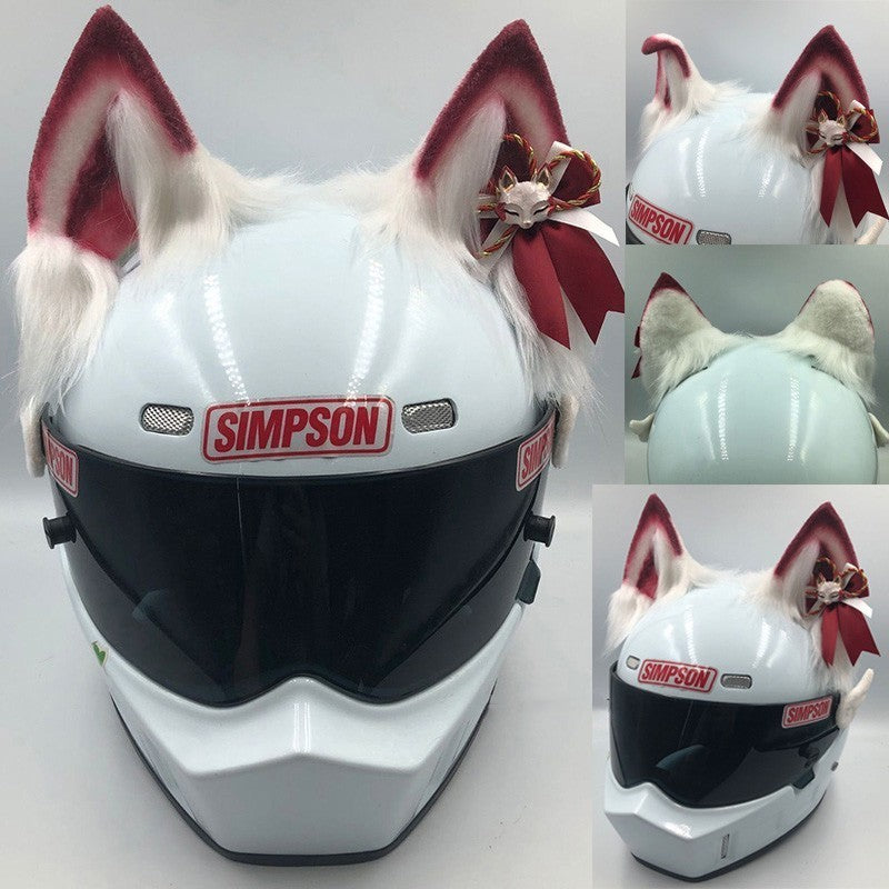 Helmet Ornaments Cat Ears Beast Ears Motorcycle Electric Bike Female - Bests Sale