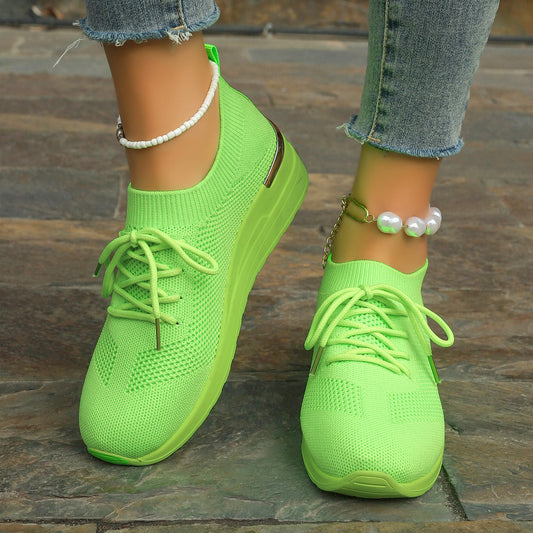 Round Head Leisure Front Lace-up Platform Shoes - Bests Sale