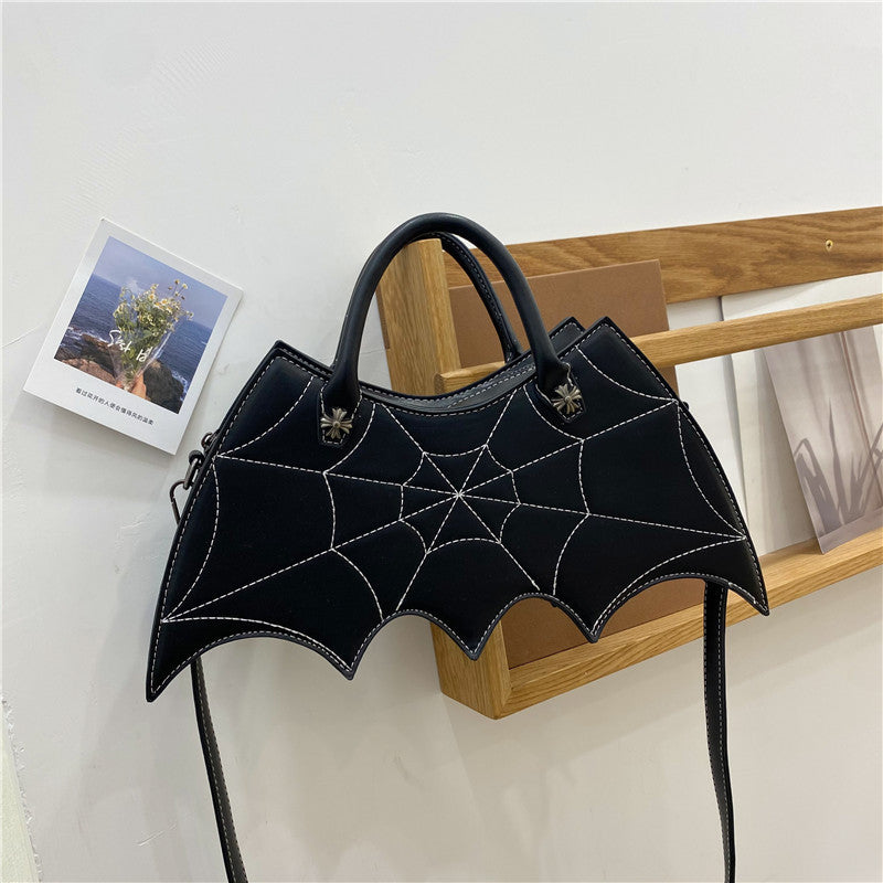 Halloween Spider Web Shape Shoulder Bags Personality Batgirl Tide Pu Handbags Fashoin Messenger Crossbody Bag - Bests Sale