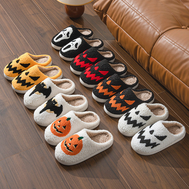 Halloween Towel Embroidery Couple Indoor Slippers Bests Sale
