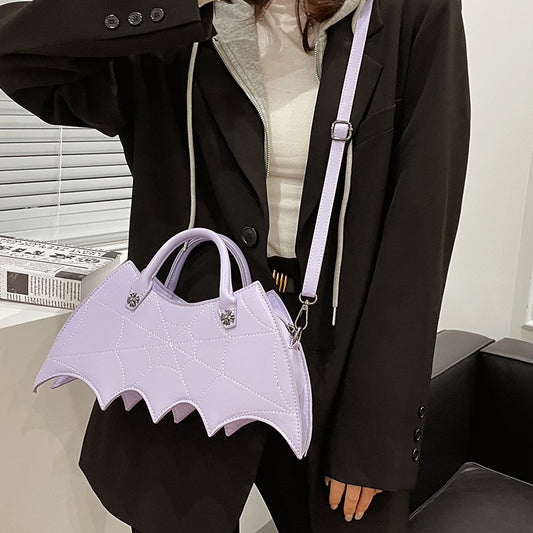 Halloween Spider Web Shape Shoulder Bags Personality Batgirl Tide Pu Handbags Fashoin Messenger Crossbody Bag - Bests Sale