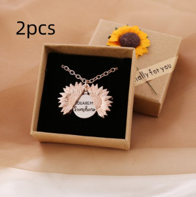 You Are My Sunshine Sunflower Necklace Women Men - Bests Sale