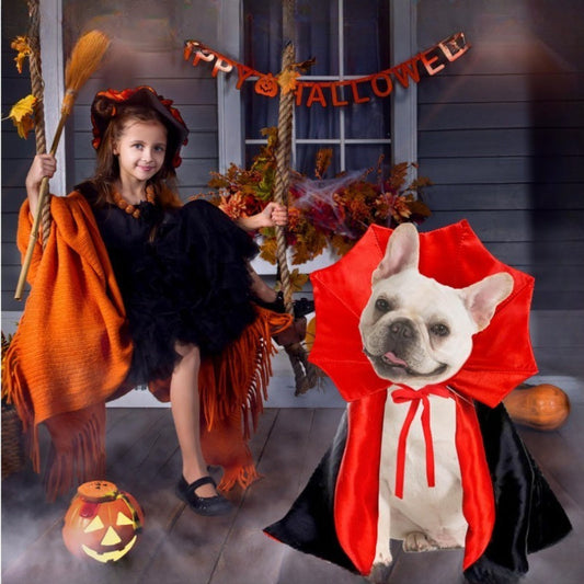 Cute Halloween Pet Costumes Cosplay Vampire Cloak For Small Dog Cat Kitten Puppy Dress Kawaii Pet Clothes Cat Accessoties Gift Bests Sale