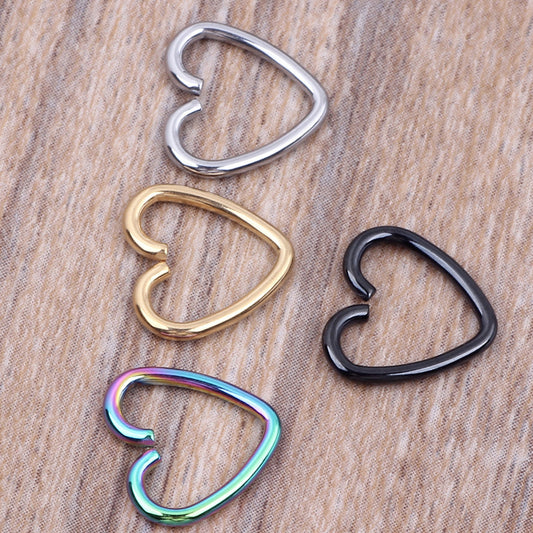 Heart-shaped Nose Clip, Nose Ring, Ear Clip, Ear Stud, Ear Bone Stud - Bests Sale