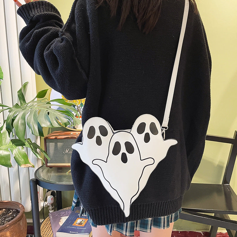 Halloween Bags Funny 3D Cartoon Ghost Cartoon Shoulder Bags Women Cute Cell Phone Purses Crossbody Bag Bests Sale