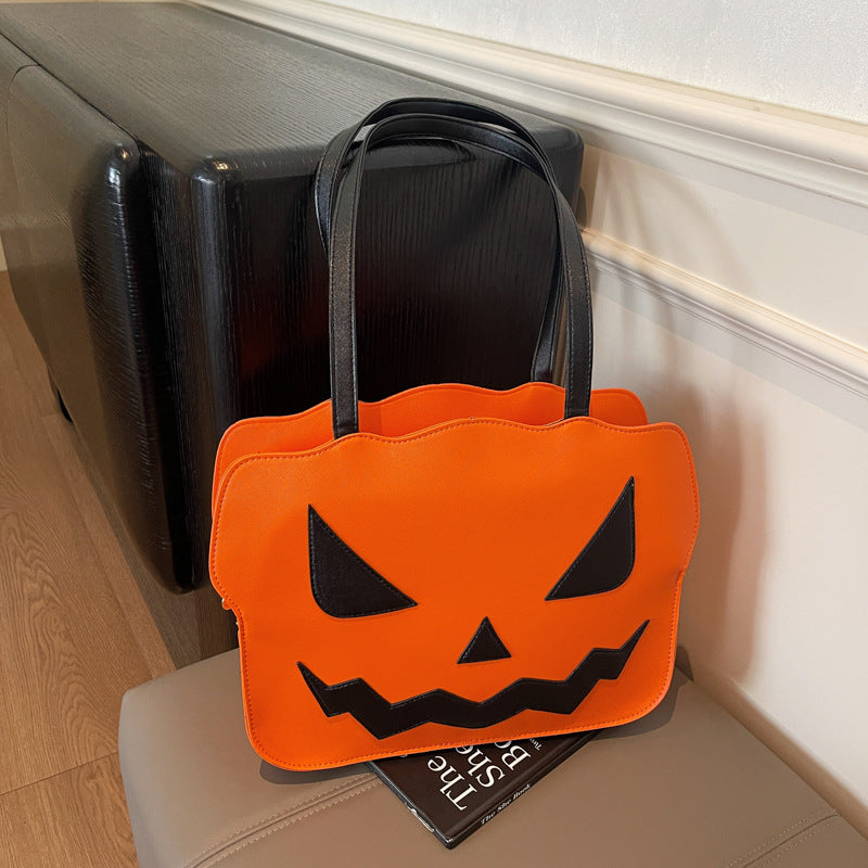 Women's Fashion Halloween Pumpkin Shoulder Messenger Bag - Bests Sale