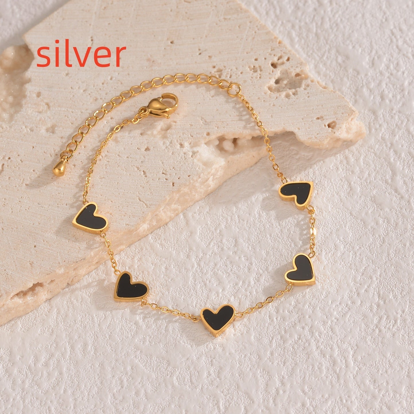 Ins Love Bracelet  Stainless Steel Dripping Heart Bracelet Fashion Valentine's Day Jewelry Gift Bests Sale