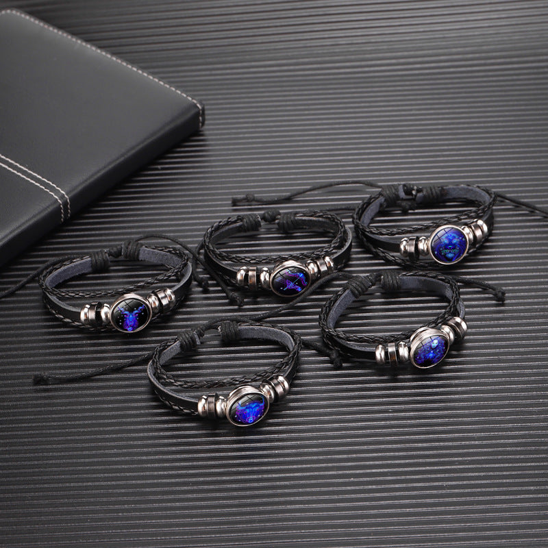 Zodiac Constellation Bracelet Braided Design Bracelet For Men Women Kids - Bests Sale
