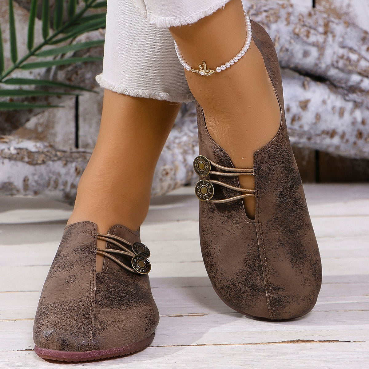 Ins Square Toe Slip-on Sandals Summer Fashion Soft Flat Shoes For Women - Bests Sale