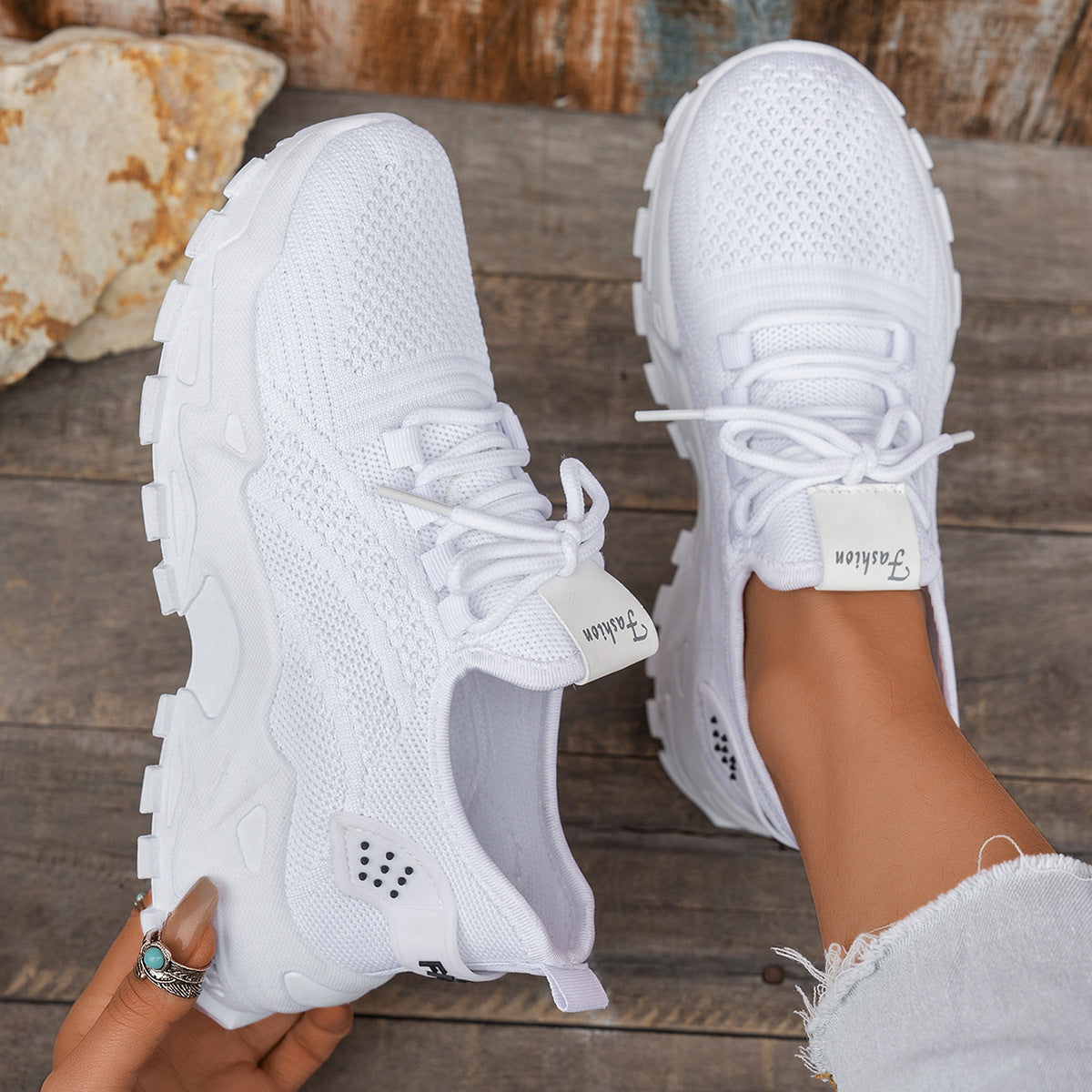 Flyknit Mesh Women's Thin Breathable Sports Casual Shoes - Bests Sale