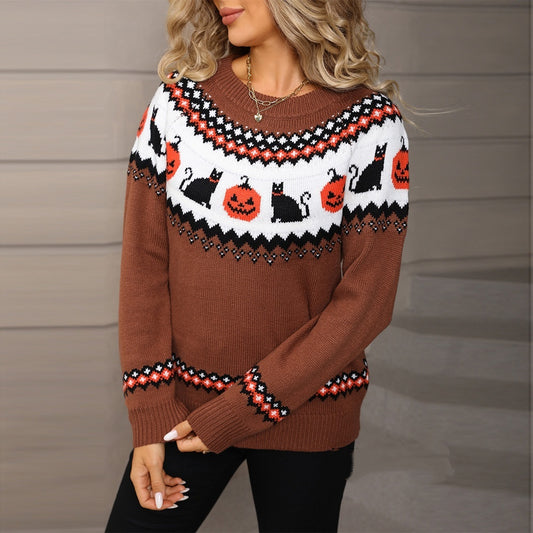 Women's Oversized Knit Christmas Sweater - Bests Sale