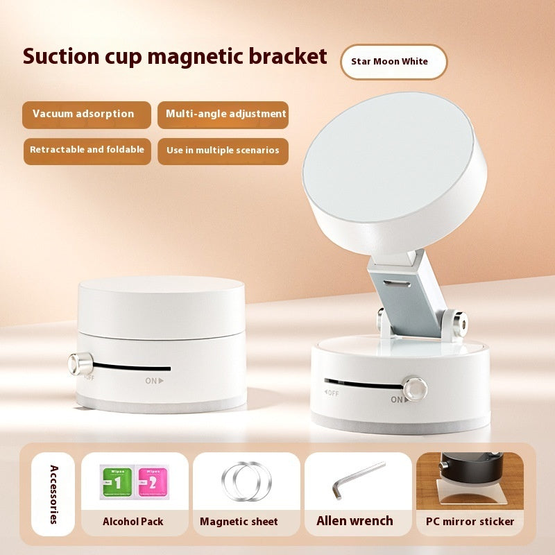 Foldable Magnetic Vacuum Car Phone Holder Foldable Suction Cup With Suction Cup Hands-Free Navigation For Smart Phone Coffee Jasper