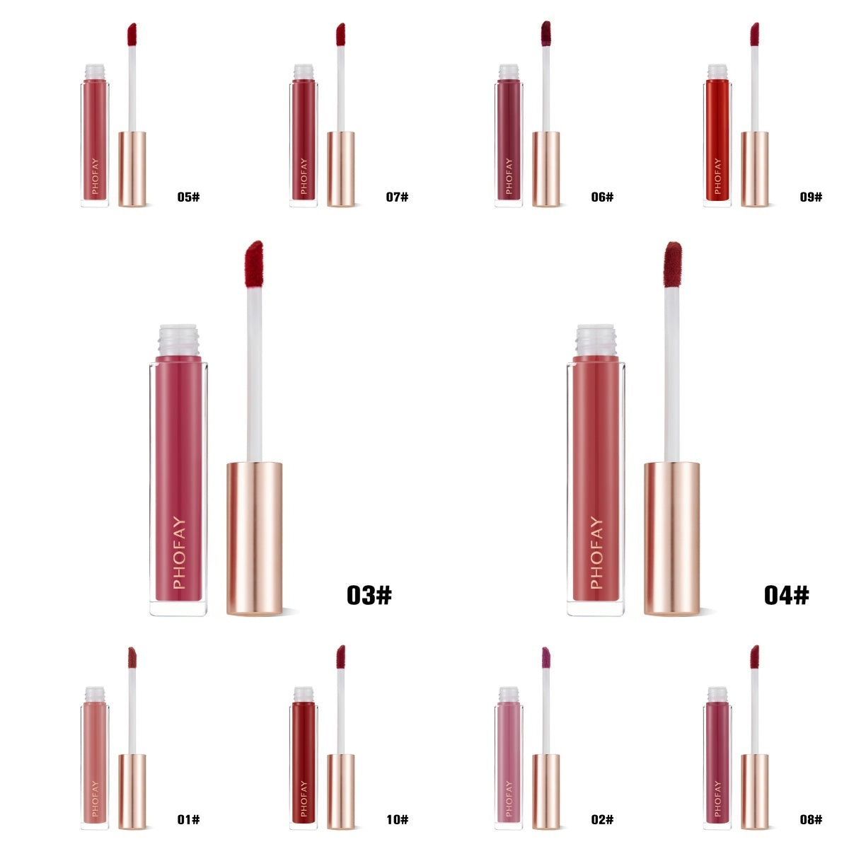 PHOFAY Non-Sticky Lip Gloss - Bests Sale
