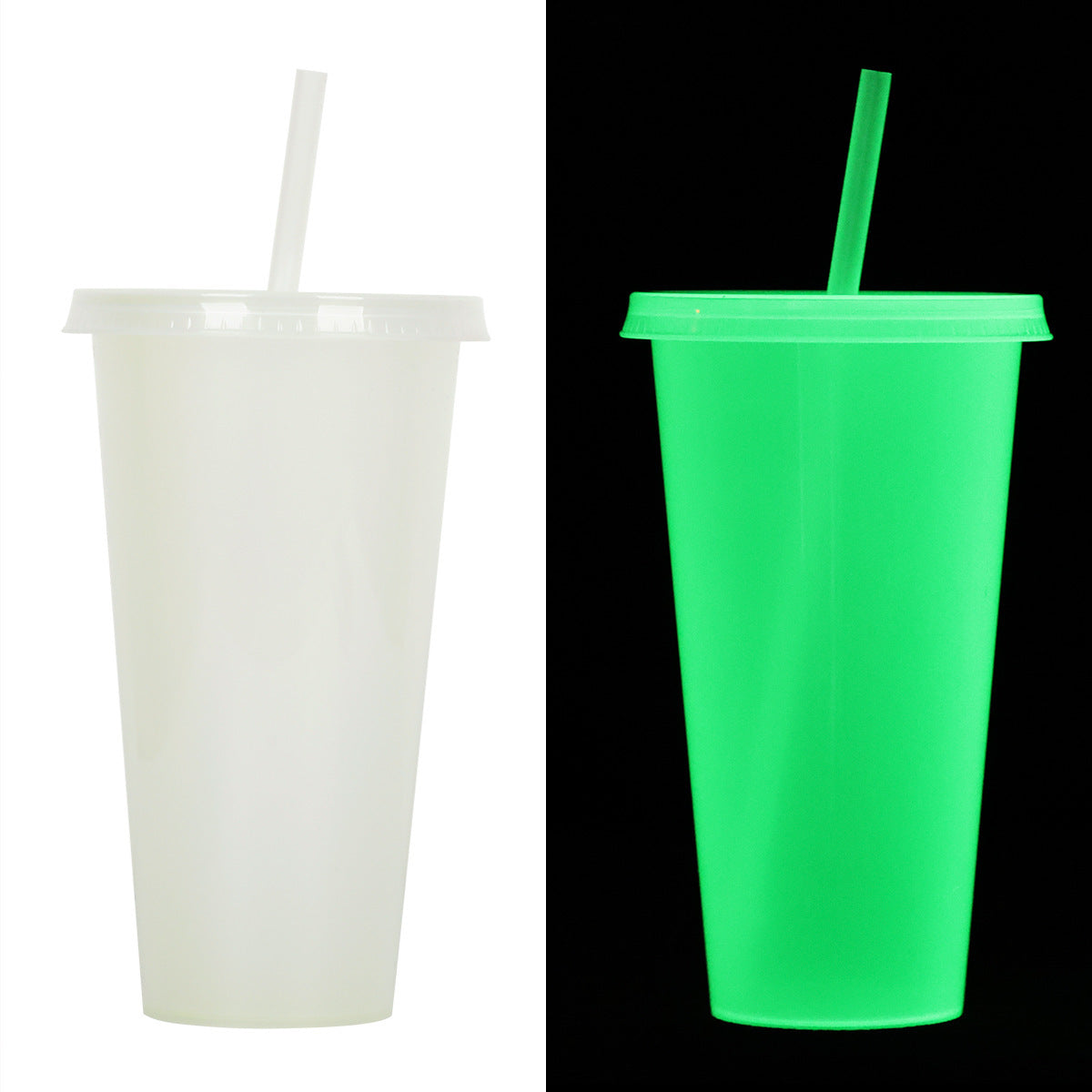 720ml Plastic Sippy Cup Halloween Luminous Straw Cup Bests Sale