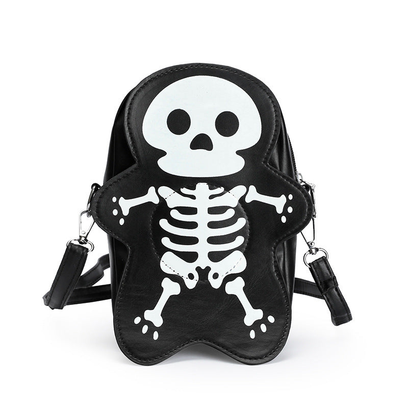 Halloween Skull Shoulder Bag Girls Fashion Funny Cute Messenger Crossbody Bags Women Small Phone Bag Bests Sale