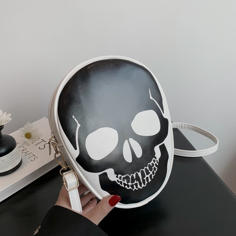 Halloween Skull Shoulder Bag Personality Funny Messenger Bag Kids Couples Outdoor Small Phone Bag For Women Bests Sale