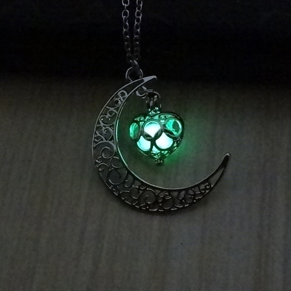 Glowing Pendant Necklaces Silver Plated Chain Necklaces - Bests Sale
