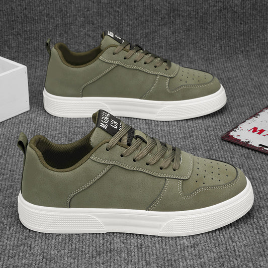 Men's Lace-up Flat Shoes Fashion Casual Round-toe Walking And Jogging Shoes Sneakers - Bests Sale