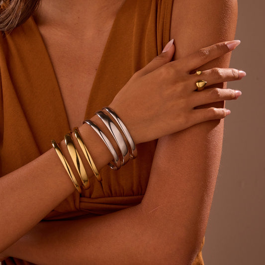 Stainless Steel Simple Opening Bracelet - Bests Sale