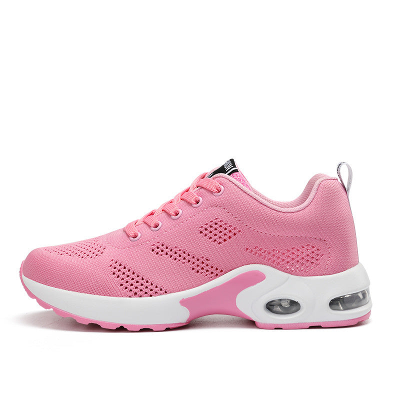 Casual Shoes Breathable Lightweight Mother Shoes Lace-up Cushioned Sneakers Women - Bests Sale