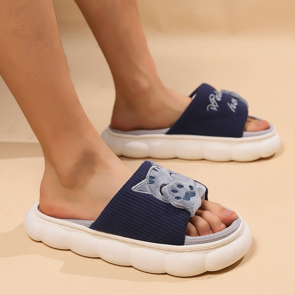 Cute Cartoon Kitten Home Slippers For Women - Bests Sale