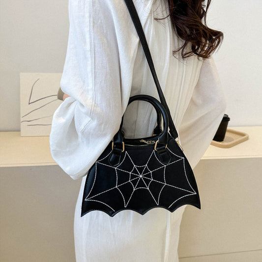 Halloween Spider Web Saddle Bags Fashion Personality Crossbody Shoulder Bag With Handle Women's Handbags Bests Sale