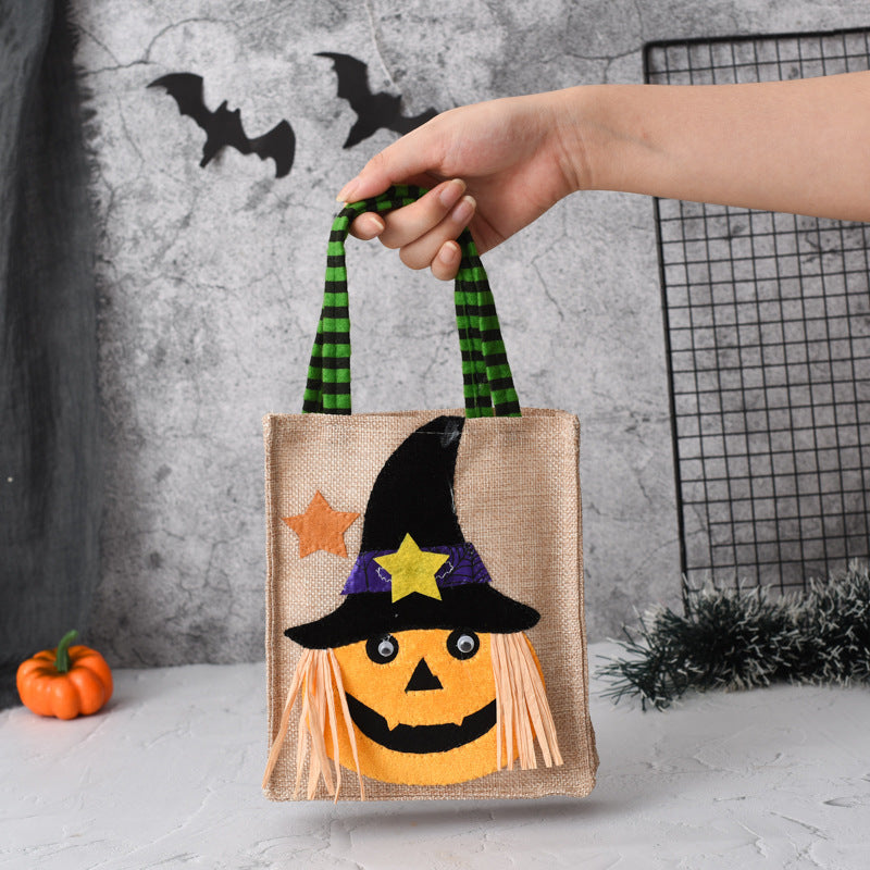 Halloween Candy Tote Bag For Kids Funny Creative Witch Skull Pumpkin Gift Handbag Small Jewelry Props Shopping Bags Bests Sale